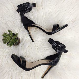 VINCE CAMUTO Farella Black Open Toe Heels 10